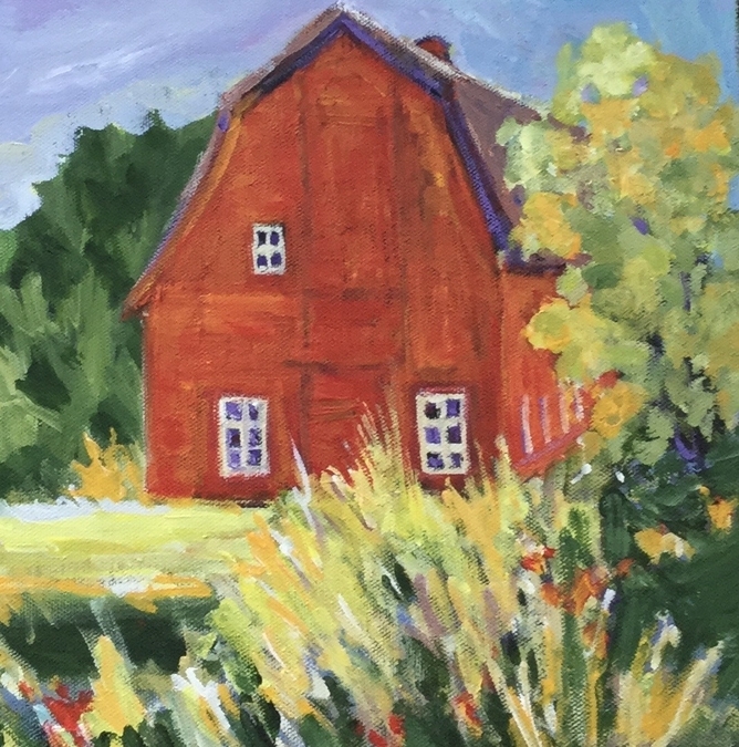 RED BARN Acrylic, 10x10